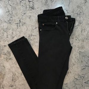 Stacked Black Skinny Jeans, Active Stretch (29x32)